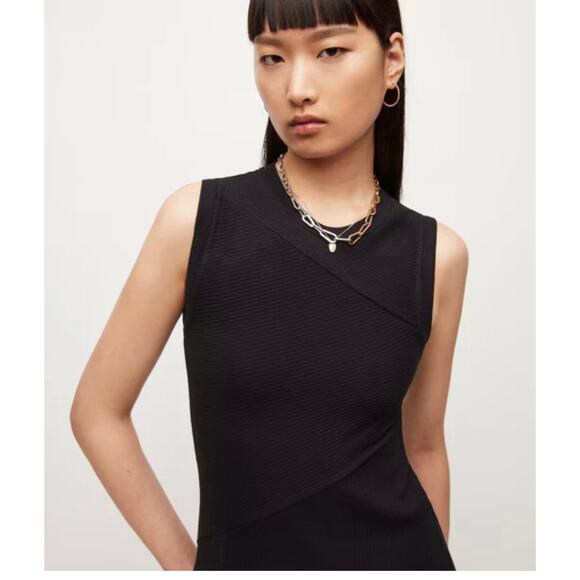 Allsaints Gia Dress - Classic Black, US Size 6, New - Picture 4 of 7